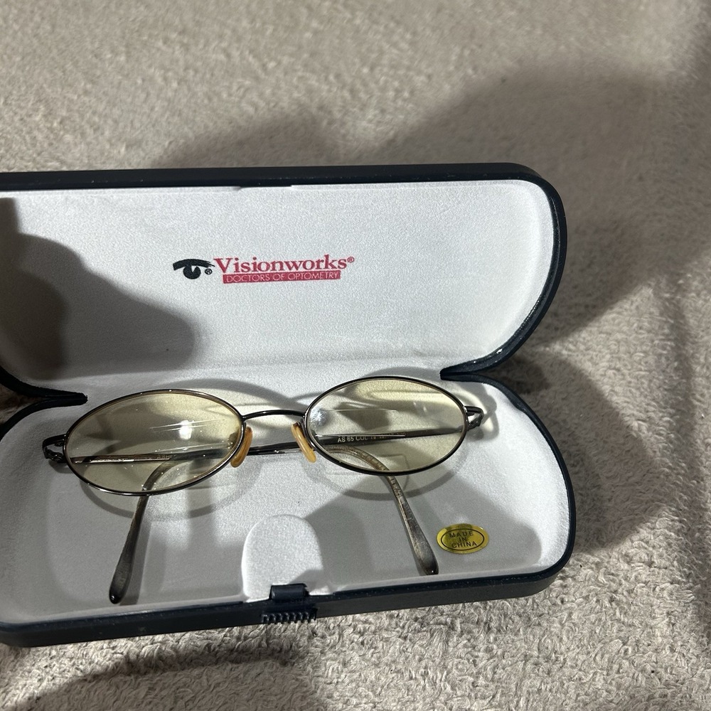 Ashley Stewart AS 65 Col 10 Oval Metal Womens Eyeglass Frames W Case 49-17-140